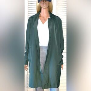 ASOS Dark Green Raincoat Overcoat Women’s size Small